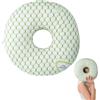 Dexpally Cuscino Piercing Orecchio,Cuscino con Foro per Orecchio, Cuscino per Piercing Orecchio Ergonomico per Dormire Sul Fianco e Pancia, Alleviare Dolore da Piercing, 30×30×9cm.(Verde- Rotondo)