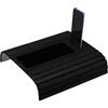 Kos Design Vassoio per Bracciolo Divano in Bambù Naturale - Tavolino Flessibile Antiscivolo per Divano e Poltrona - Supporto per Telecomando, Snack e Bevande (40 x 34 x 1 cm) (Nero)