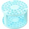 PATIKIL 1pz Portapennelli, Organizzatore di Plastica per Conservazione 49 Fori Pennelli, Supporto Rotondo per Scrivania per Artisti, Trucco, Matita, Blu