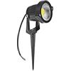 YASTA Picchetto LED da Giardino 5W Nero Luce Calda Faretto Orientabile da Esterno con Luce