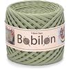 Bobilon Filato per t-shirt Fettuccini Zpagetti Ball, filato per magliette da 3-5 mm, per lavori a maglia all'uncinetto, maschere per orecchie, filato di cotone biologico, filato macramè, filato jersey, verde