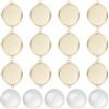 Beebeecraft 14 Set di Connettori Cabochon da 30mm Vassoi per Ciondoli Rotondi in Acciaio Inossidabile Placcato Oro 24K con Cabochon in Vetro Piastrelle A Cupola Vassoi di Collegamento Basi per