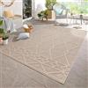 Carpetsale24 Tappeto da Esterni, Colore Beige, Disegno berbero, 110775, Tappeto Rettangolare, Tappeti per terrazzo-Balcone o Cucina, 140 x 200 cm