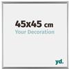 yd. Your Decoration - Cornice 45x45 cm - Argento - Decorativa Parete in Plastica con Vetro in acryl - Antiriflesso - 45x45 Cornice - Bordeaux