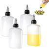 KALIONE 4 piccole bottiglie di spremitura, bottiglia di olio con cappucci, 100 ml, mini bottiglie da spremere per campeggio, bottiglia di spremitura per cucina, bottiglie di spezie, bottiglie vuote