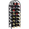 PAG Portabottiglie per 23 Porta Bottiglie di Vino,Grande Capacità Porta Vino da Mobile,Portabottiglie Vino da Terra è Adatto Per un Soggiorno/Bar/Cucine,Nero