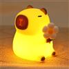 JVURICE® Luce Notturna per Bambini Capybara in Silicone Dimmerabile Carino Animale Touch Ricaricabile Luce Notturna per Camera da Letto Luce Notturna a LED Decorazione Bambini Lampada Regali per