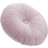 PLCIVSA Cuscino Rotondo in Velluto,Zucca Cuscino Decorativo,per Soggiorno, Divano, Letto, Pavimento,Auto(Light pink)