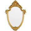 OIGUMR Shield Specchio da Parete Vintage Specchio Oro Specchio 28,7 x 21,6 cm