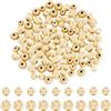 Beebeecraft 1 Scatola da 100 Perline Scanalate Perline Distanziatrici Rotonde in Metallo Placcato Oro 14K 6mm e 8mm Ciondoli Ondulati Sciolti Distanziatori A Sfera A Righe per Bracciali Orecchini