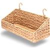 Decorasian Cesto da parete per riporre e organizzare intrecciato in giacinto d'acqua - Organizzatore per parete a griglia o aste e scale - Cestino sospeso con ganci