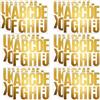 NQEUEPN 18 Fogli Adesivi con Lettere Maiuscole, Adesivo con Alfabeto Impermeabile da 10,16cm Adesivi con Lettere Autoadesive Adesivi con Alfabeto in Vinile per Esterni Decorazioni (Oro)