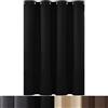 AMZYU Tenda Oscurante per Finestre, 90 x 200 cm Tende Oscuranti Termiche Isolanti Tende Termiche con Anelli Morbide, Poliestere Antirumore, Nero