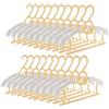 Spesh 20 grucce per bambini da 28 a 36 cm, regolabili, in plastica, con ganci impilabili (giallo-1)