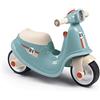 Smoby - Monopattino cavalcabile blu - Design realistico - Chiave meccanica, faro anteriore - Ruote silenziose - Contenitore per giocattoli - Dai 18 mesi