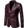 Generico Giubbotto Invernale Uomo Pelle Giacca Blazer Moto Impermeabile Giacca Tuta Elegante Giubbotto Leggero Sportiva Giacca Calda Uomo Trekking Casual Winter Jacket Men Cappotto Softshell Antivento