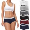 Desanlapi Mutande Boxer Donna Cotone Elasticizzato Slips Cotone Hipster comode Biancheria Intimo Cotone Slip Vita Media Mutandine Culotte Pacco da 6 Multicolore S