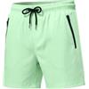 Adiwo Pantaloncini da Bagno, Pantaloncini Corti da Nuoto, Costume da Bagno Uomo, Uomo Asciugatura Rapida Pantaloni Corti, con Tasca e Coulisse da Piscina Nuoto Surf Hotspring sulla Spiaggia, Nero, XL
