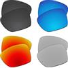 EZReplace Lenti di ricambio per occhiali da sole Oakley Catalyst OO9272 (lenti polarizzate), Carbon Black + Ice Blue + Fire Red + Metal Silver, Taglia unica