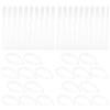 Alipis 80 Pezzi Rinforzi Colletto Camicia in Plastico Bianco Supporti Pratici per Colletto Camicia Uomo 47x3,5 Cm