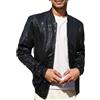 BIBOKAOKE Bomber da uomo con paillettes - Giacca sottile glitterata con colletto alto e chiusura lampo | Elegante vestito da festa per occasioni speciali o eventi, Stil#j01 Nero, XL