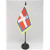 AZ FLAG Bandiera Da Tavolo Piemonte 15X10Cm - Piccola Bandierina Piemontese - Regione Italia 10 X 15 Cm