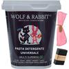 WOLF & RABBIT Pasta Pulente Universale 500g + Kit Premium- Detergente Cucina,Bagno, Sgrassatore Multiuso,forno,piano cottura,piastrelle,rubinetti, crema Rimuove Incrostazioni,anticalcare