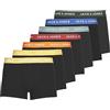 JACK & JONES JACVITO Solid Trunks 7 Pack Noos, Boxer a Pantaloncino Uomini, Black/Pack:Black - Black - Black - Black - Black - Black, M