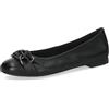 CAPRICE Ballerine da Donna in Pelle, Nero (Black SOFTNAP.), 40 EU