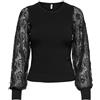 ONLY Onlperry Life LS Mix O-Neck Knt, Nero, S