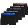 KARL LAGERFELD Uomo Logo Trunk Colorband (5 Pack) Blu navy/Caffè/Sedona XS
