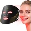 leaphen Maschera per terapia a luce rossa - Maschera per il viso a LED con 5 modalità di controllo a LED rosso e blu, telecomando, 4000 mAh, borsa portaoggetti, fascia per la testa, cuscinetti per gli occhi