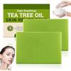 Dmrbiy Sapone all'olio di tea tree, 2 pezzi, sapone antifungino, contiene ingredienti come olio di tea tree e olio d'oliva, deterge delicatamente e rimuove sebo e impurità.