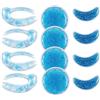 YIMVUNZ 10 Pezzi Ghiaccio Gel Riutilizzabile per Occhi, Patch Occhiaie e Borse con 3 Forme Diverse, Maschera Occhi Gel Freddo e Caldo per Sgonfiare e Rilassare il Contorno Occhi, Blu Stellato