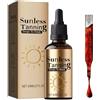 BASTOUR Gocce autoabbronzanti da bere, gocce da bere per abbronzare, Sunless Tanning Drops To Drink, Autoabbronzante Viso & Corpo Bio, Veloce Abbronzatura per tutti i tipi di pelle, 60ml (1 bottiglia)