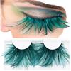 ZDL Ciglia Finte,Occhio Di Ciglia,False Lashes,Naturali Ciglia Fatte,Fatte a Mano Ciglia,Décoration glamour pour fête, carnaval, faux bal, scène, Halloween