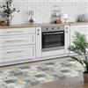 CREARREDA Tappeto cucina 240x50cm Artistic Cement vinile antiscivolo e lavabile Passatoia cucina in vinile, lavabile 100% made in Italy