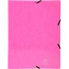 Exacompta 20 raccoglitori cartoncino lucido A4 2 anelli rosa