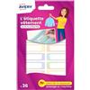 Avery Etichette adesive colorate pastello scritte 36 pezzi - adesivo personalizzabile con pennarello permanente - durevole lavabile fino a 40 °C e asciugatrice - 1,3 x 4,5 cm