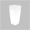 Vaso Illuminabile Quadrato 40x40xH90cm E27 Colore Bianco