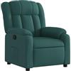 vidaXL Poltrona Reclinabile in Tessuto Verde Scuro, poltrona reclinabile, poltrona elettrica, poltrona singola, poltrona reclinante, poltrona