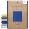Formesse, lenzuolo con angoli in jersey, modello Bella Gracia, Cotone Elastan Jersey, blu royal, 90x190 - 100x220 cm
