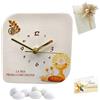 Doni Bomboniere Comunione 1 pz Orologio in Ecopelle con Stampa con Simboli Sacri Calice ed Ostia Regalo Originali Personalizzabile Artigianale Originale Complete (MOD. 22-12 x 12 cm)