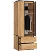 BDW Armadio a 2 ante, 2 cassetti, armadio per camera da letto, soggiorno, corridoio, 180 x 60 x 51 cm