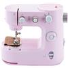 SABUIDDS Macchina da cucire rosa per principianti e bambini, con pedale manuale e pedale, 5 programmi di cucito per case, fabbriche o negozi
