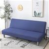 WWQQKJ Copridivano Senza Braccioli 2/3 Posti Elasticizzato, Antimacchia Fodera per Divano Letto Lavabile Antiscivolo Pieghevole Clic Clac Copri Divano, 20 Colori(Blu,100-150cm)