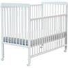 AT4 Webaby - Lettino bambini con sponde regolabile LIVO legno - Bianco - 60 x 120 | Base del cassone regolabile a 3 altezza | 4 ruote multidirezionali con freno