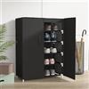 Generico Scarpiera Nera 60x28x90 cm Tessuto,Nero,1.7kg,337261