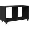 Genérico Mobiletto con Ruote Nero 72x33x42,5 cm in Truciolato,Nero,10.1kg,853138