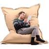 Avalon - Puff Poltrona Sacco Cuscino Gigante Thin 600L Deluxe Sfoderabile, Pouf Sacco Sartoriale, Bean Bag Tessuto Antistrappo/Impermeabile con Sacca Interna, Made in Italy (200x140cm-Ecrù)